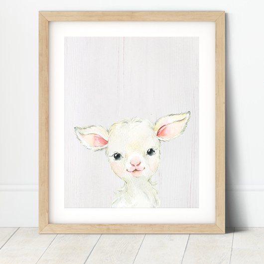 Kunstprint Lammerij Boerderij Nursery Poster