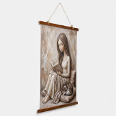 Kunstprint Leeshoek The Quiet Studio Hangend Wandkleed (Gebogen)