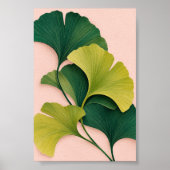 Kunstprint met bewegende bladeren poster (Voorkant)