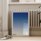 Kunstprint met Blauwe Uur Gradiënt: Indigo Ombre P Poster