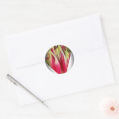 Kunstprint met bloemenhart ronde sticker (Envelop)