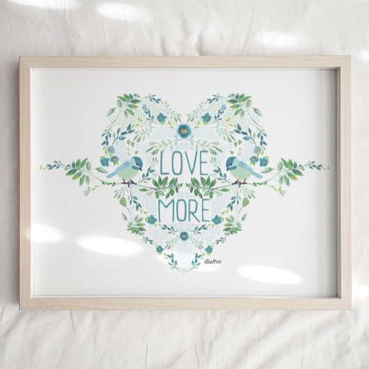 Kunstprint met citaat over vogels poster