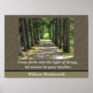Kunstprint met citaat van William Wordsworth Poster