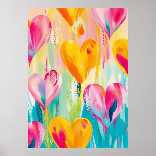 Kunstprint met levendig hart poster (Voorkant)