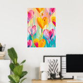 Kunstprint met levendig hart poster (Thuiskantoor)