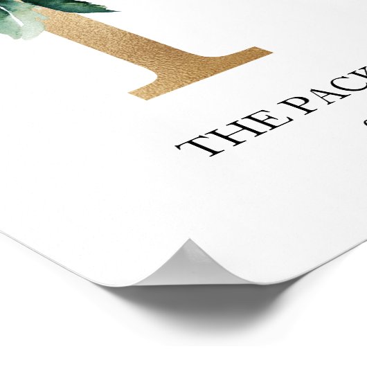 Kunstprint met monogram, letter P, trouwen, kinder Poster (Hoek)