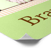 Kunstprint met naam en boerderijbaby's poster (Hoek)