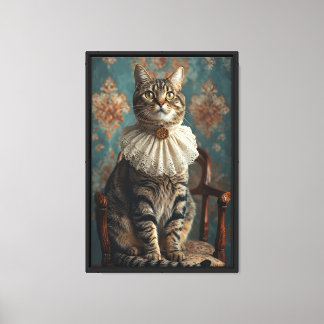 Kunstprint met op maat gemaakte kattenportret canvas afdruk