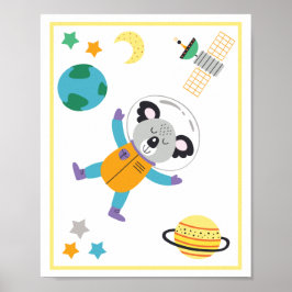 Kunstprint met ruimte dieren Koala Poster