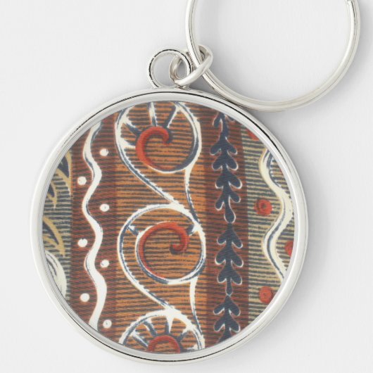 Kunstprint met vintage Afrikaans motief Sleutelhanger (Voorkant)