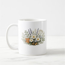 Kunstprint met vintage boeket wilde bloemen | Bota