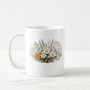 Kunstprint met vintage boeket wilde bloemen   Bota Koffiemok