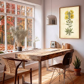 Kunstprint met vintage botanische afbeeldingen voo poster