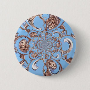 Kunstprint met vintage caleidoscoop ronde button 5,7 cm