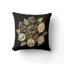 Kunstprint met vintage geperste botanische ornamen