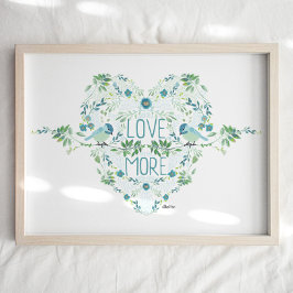 Kunstprint met vogels citaat poster