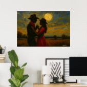 Kunstprint Moonlight Two-Step Poster (Thuiskantoor)