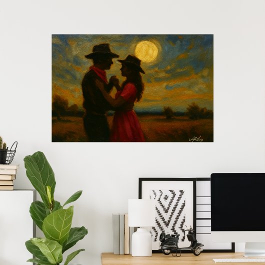 Kunstprint Moonlight Two-Step Poster (Thuiskantoor)