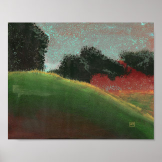Kunstprint Onder een landelijke zonsopgang Poster
