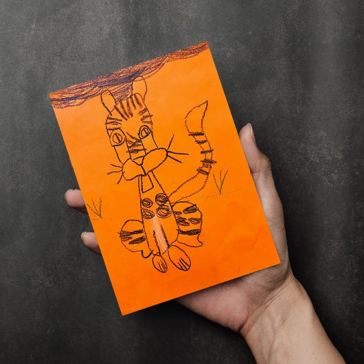 Kunstprint op ansichtkaart voor kinderen op maat kaart