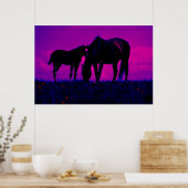 Kunstprint Paard & Merrie Poster (Keuken)