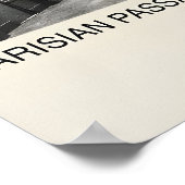 Kunstprint Parijse Passage Zwart & Wit, Gedempt Poster (Hoek)
