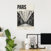 Kunstprint Parijse Passage Zwart & Wit, Gedempt Poster (Thuiskantoor)