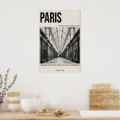 Kunstprint Parijse Passage Zwart & Wit, Gedempt Poster (Keuken)