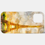Kunstprint Paris Eiffeltoren Aquarel Zonsondergang Case-Mate iPhone Case (Achterkant (horizontaal))