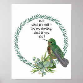 Kunstprint Poster van kolibrie