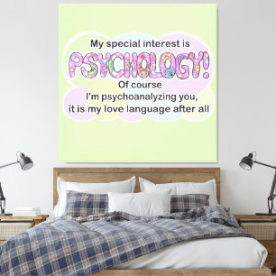 Kunstprint Psychologie Liefdestaal (ADHD/Autistisc Canvas Afdruk