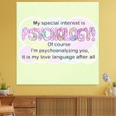 Kunstprint Psychologie Liefdestaal (ADHD/Autistisc Canvas Afdruk (Insitu (Woonkamer))