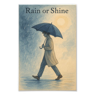 Kunstprint “Rain or Shine” – Dromerige Literaire Foto Afdruk