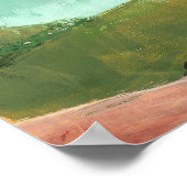 Kunstprint Rollend Landschap Poster (Hoek)