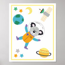 Kunstprint Ruimtedieren Koala