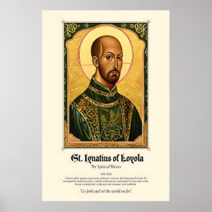 Kunstprint Sint-Ignatius van Loyola Jezuïet sticht Poster