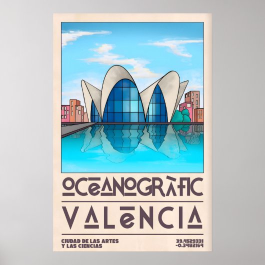 Kunstprint uit het midden van de eeuw, Valencia Poster (Voorkant)