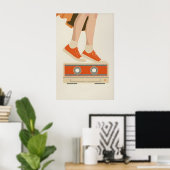 Kunstprint van 80s-cassettebandje Retro Nostalgie Poster (Thuiskantoor)