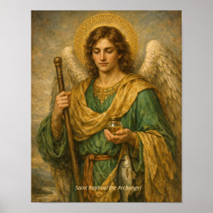Kunstprint van de aartsengel Rafaël Poster