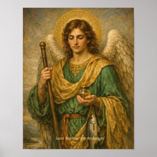 Kunstprint van de aartsengel Rafaël Poster (Voorkant)