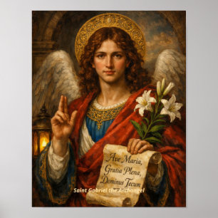 Kunstprint van de Heilige Gabriël de Aartsengel Poster