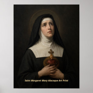 Kunstprint van de Heilige Margaret Mary Alacoque Poster