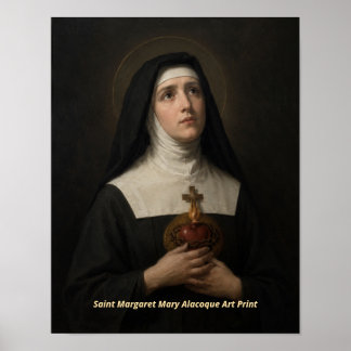Kunstprint van de Heilige Margaret Mary Alacoque Poster