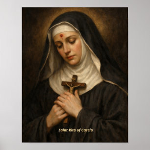 Kunstprint van de Heilige Rita van Cascia Poster