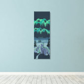 Kunstprint van ijsbeer canvas afdruk (Insitu (Houten vloer))
