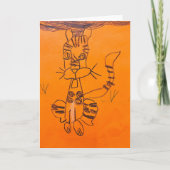 Kunstprint van kinderen op ansichtkaart kaart (Voorkant)