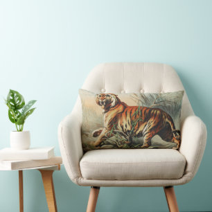 Kunstprint van koninklijke Bengaalse tijger in vin Kussen