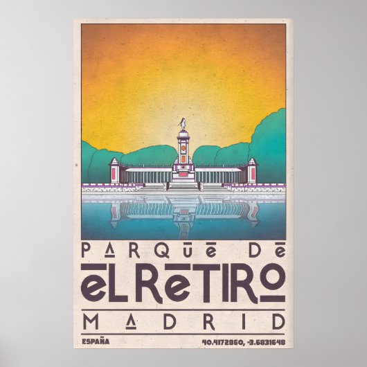 Kunstprint van Madrid Parque de El Retiro Poster (Voorkant)