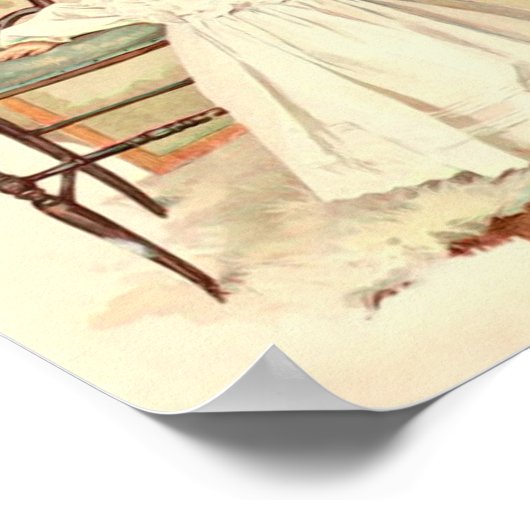 Kunstprint van Maud Humphrey Baby's Eerste Stap Poster (Hoek)