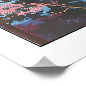 Kunstprint van Mount Fuji Serene Japanse Sakura Poster (Hoek)